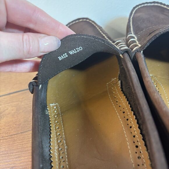 G.H. Bass Weejuns Waldo Penny Loafers Brown Suede Leather Men\'s Shoes Size 11.5D